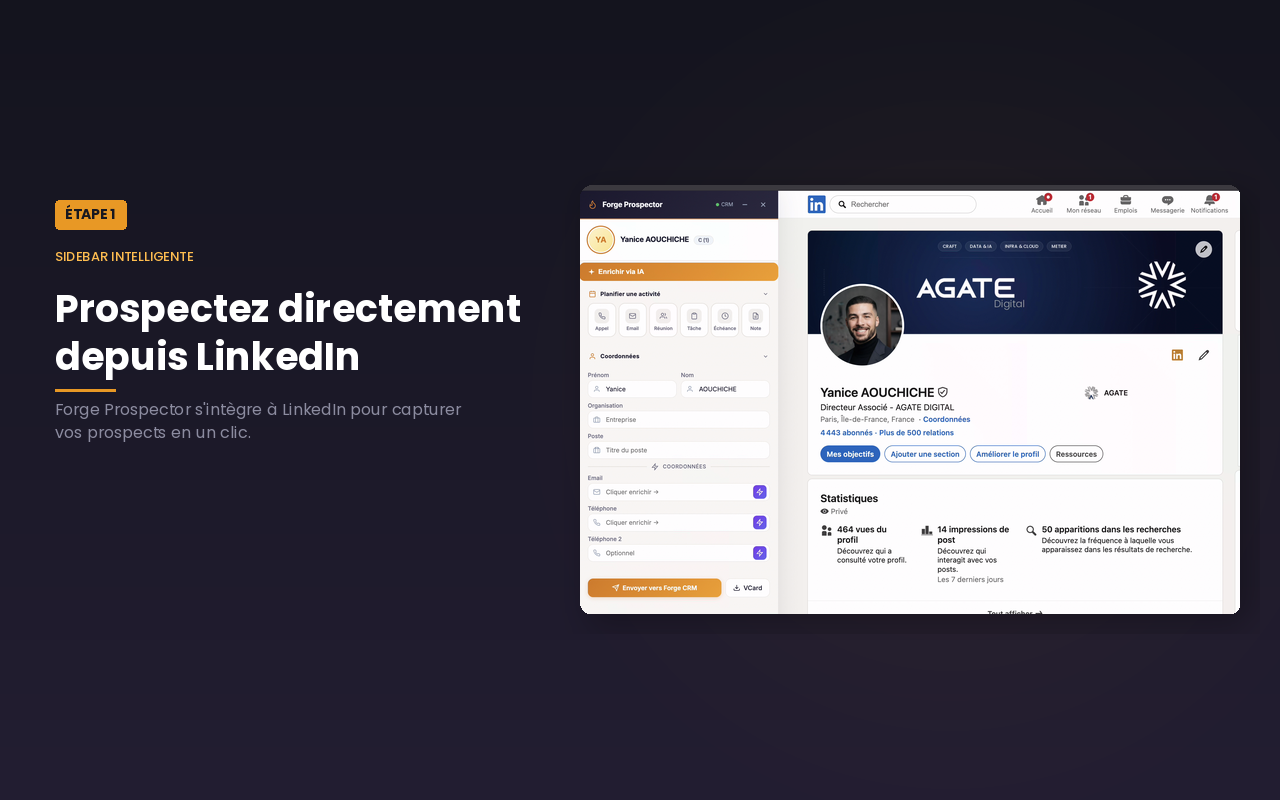 Extension Chrome sur LinkedIn